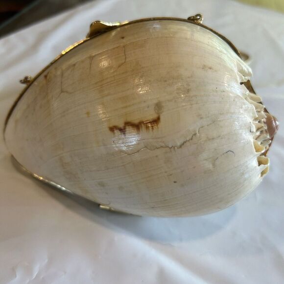 Judith Leiber Vintage 1970's Shell Minaudiere Purse Shoulder Bag Gold Clutch EUC - Picture 14 of 14